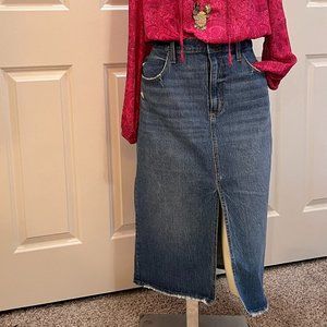 Universal Thread Long Denim Front-Slit Skirt - Like New - Current Season